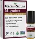 Kräfte der Natur Natürlich, Bio Migraine Schmerzen Relief topisch Roll-on, unterstützt Prodrome, Aura, Kopfschmerzen, Müdigkeit, Licht und Klangempfindlichkeit, Übelkeit verbunden mit Migraines, Non-GMO, 0.14 Fl Oz