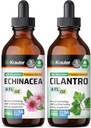 BIO KRAUTER Echinacea Tinktur 4 Fl. Oz. & Cilantro Tinktur 4 Fl. Oz.