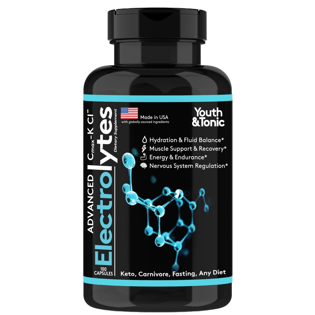 Vollständige Elektrolyt Ergänzung Pillen hohe Absorption | Cmax Kalium Chloride Magnesium Natrium Calcium Zink | Boost Endurance Muskel Erholung Mental Fokus | Salz Elektrolyte Tabletten | Keto Friendly