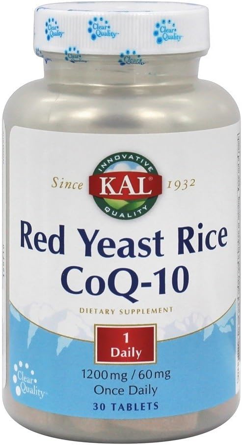 Rote Hefe Reis CoQ10 Einmal täglich Kal 30 Tabs