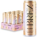 BREZ FLOW Lion's Mane Mushroom Drink, 12-Pack, Non-Infused, Adaptogene, Relieving, Uplifting und Social, Sparkling Lemon Elderflower Tonic 12 Fl oz
