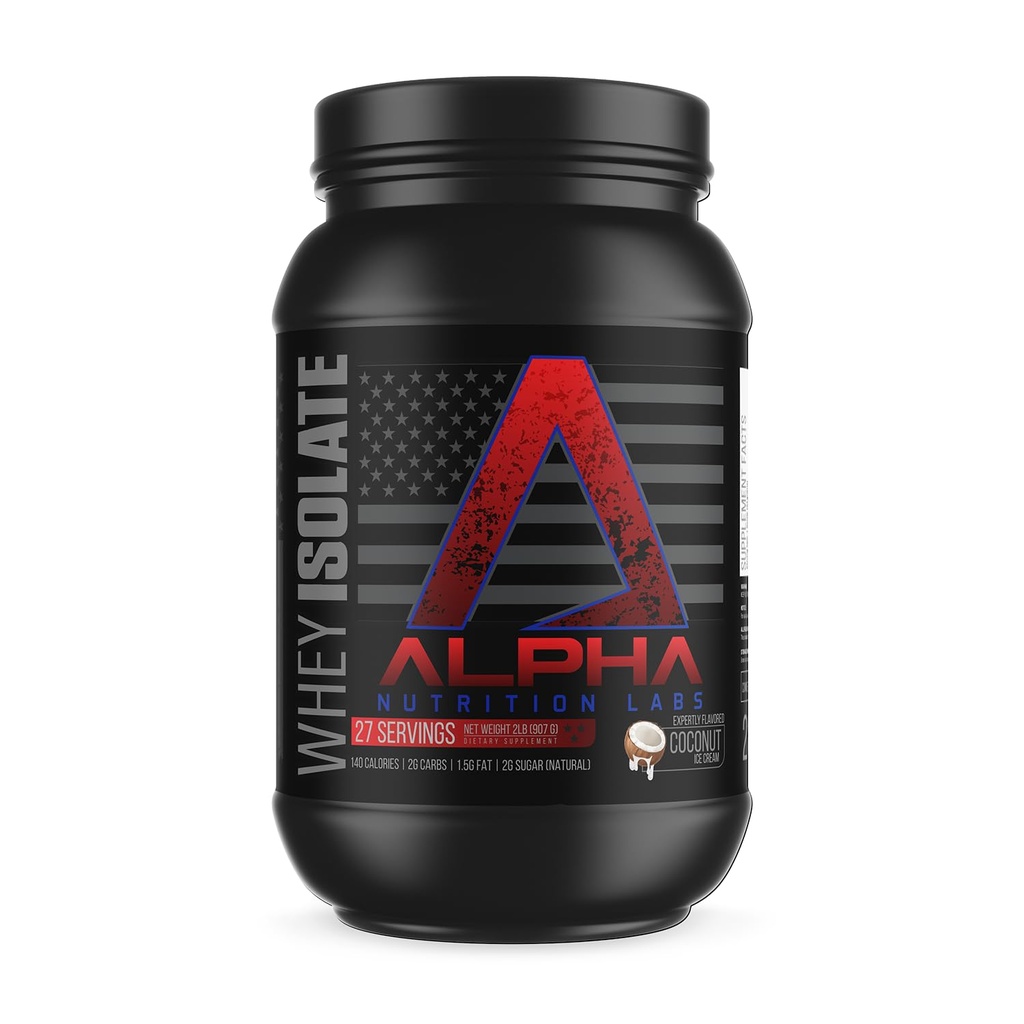 Whey Isolate Protein Powder - Coconut Ice Cream Flavor, 28g Protein, Protein Source, Low Carb, Classic Specialty