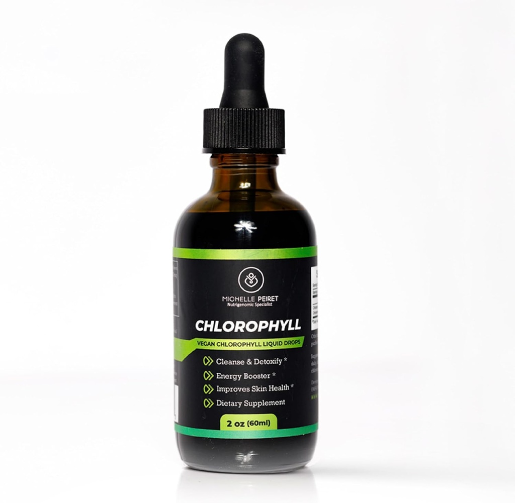 Chlorophyll Flüssigkeitstropfen, Premium-Qualität Chlorophyll, Haut Detox und Energieunterstützung, 2oz/60ml