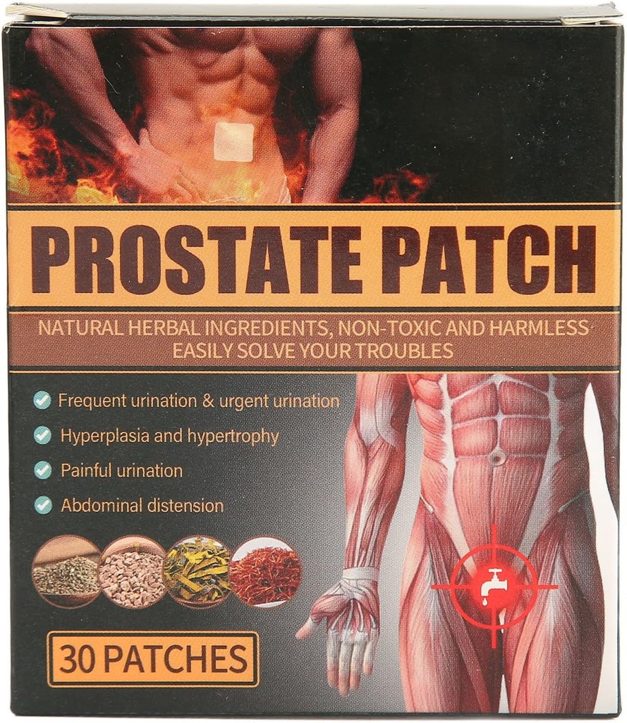 Prostate Care Patches, 30Pcs Discomfort Relieving Male Prostate Health Treatment Navel Patch Bladder Patches für Prostate Health Promote Navel Urination
