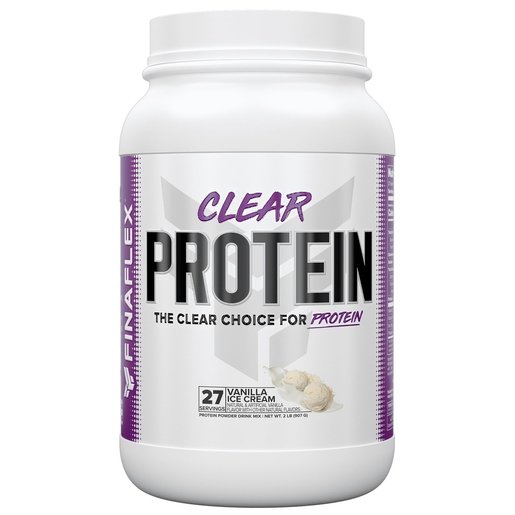 FINAFLEX Clear Protein, Vanille - 2 lb - Fördert Muskelleistung & Wachstums - Milkshake-Like Taste - Low Carb, Low Fat & Gluten Free - 27 Serviers