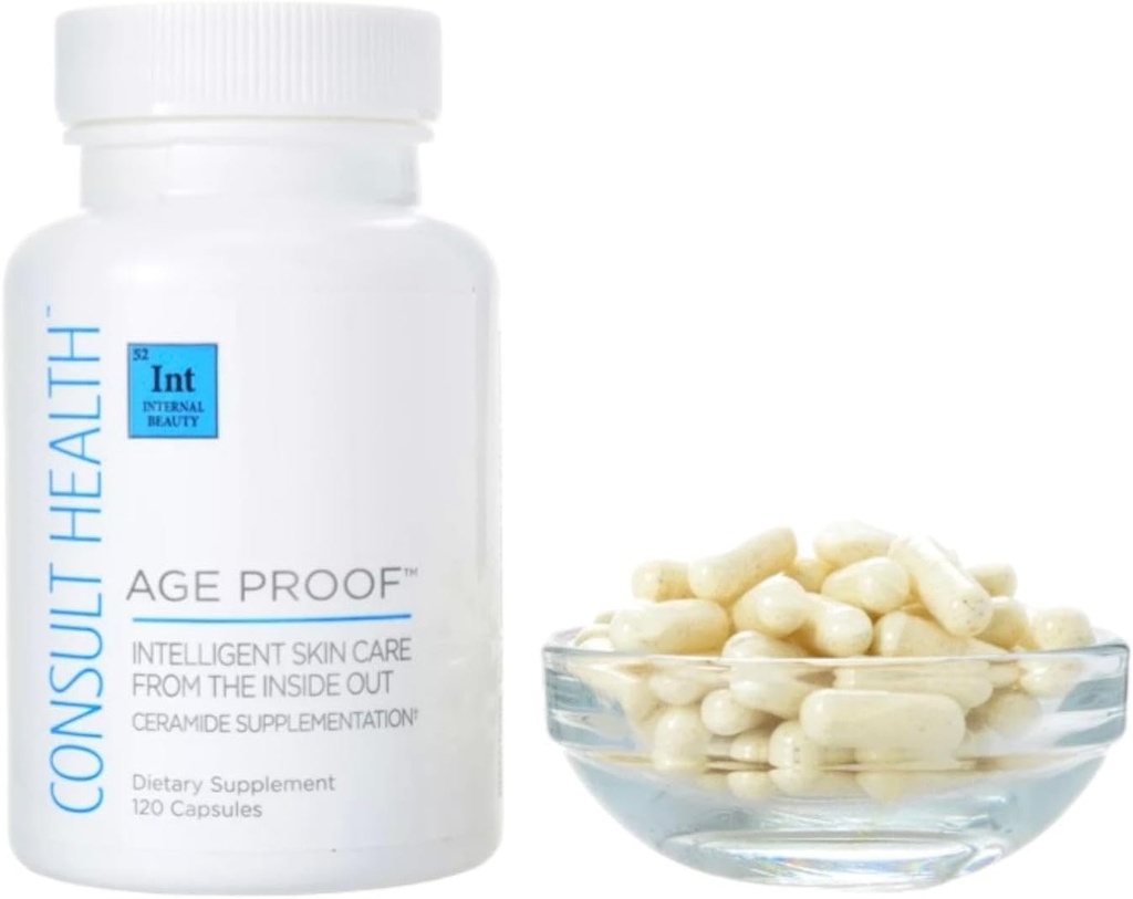 Consult Health Age Proof Ceramide Nahrungsergänzungskapseln - Hyaluronsäure für Hydrat und Plump Haut - 120 Count (Pack von 1)