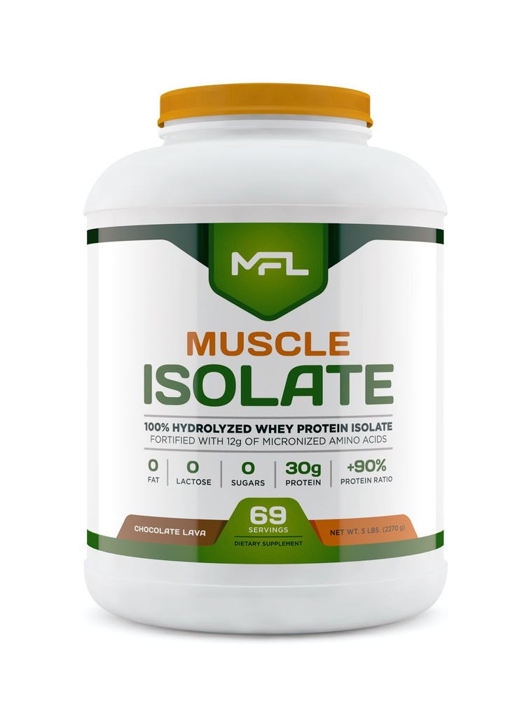 MFL 100% Isolate Protein l 30g Protein l 12g Aminosäuren l Keto Friendly l Low Carbs l 5 lbs. (Chocolate Lava)