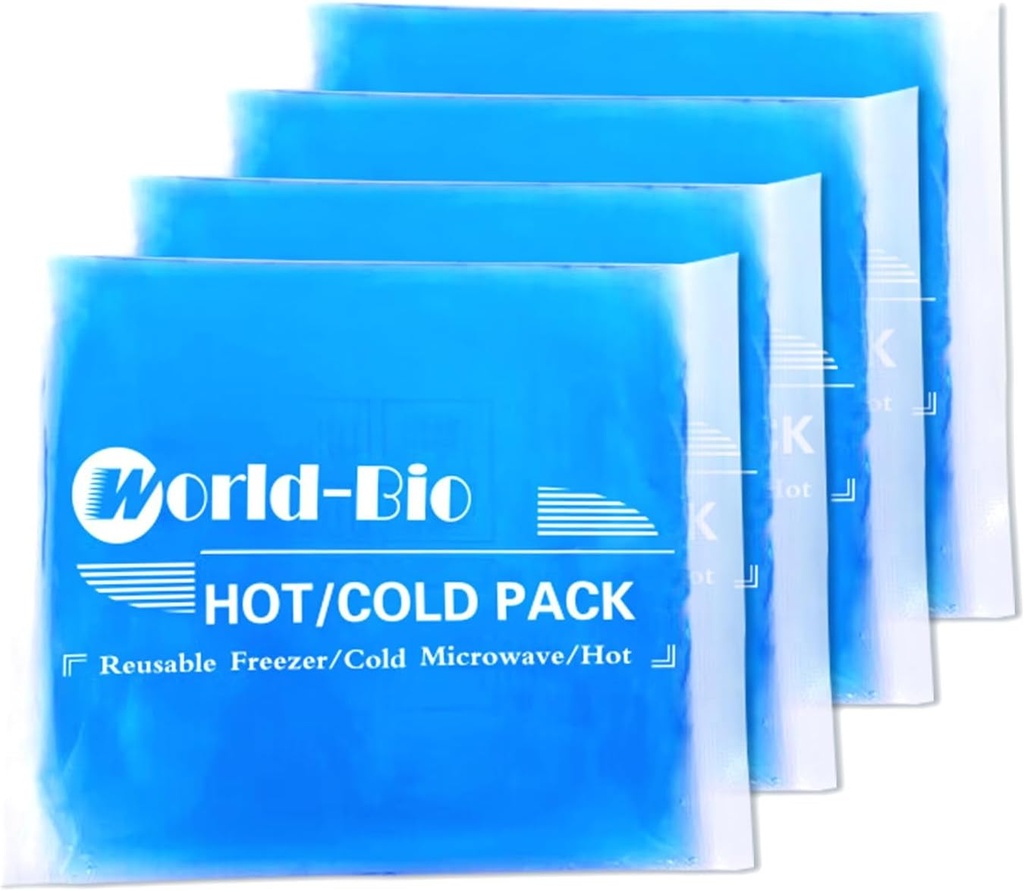 Gel Weiche flexible Eispakete für Verletzungen, Wiederverwendbares Cold Pack, Heiße kalte Kompresse für Gelenk- und Muskelschmerzen, Chirurgie Erholung, Entzündung, Schwellung, Gesicht, Kopf, Handgelenk, Knöchel- und Wurzelverletzung, 4 Pack-5.1"x6.3"