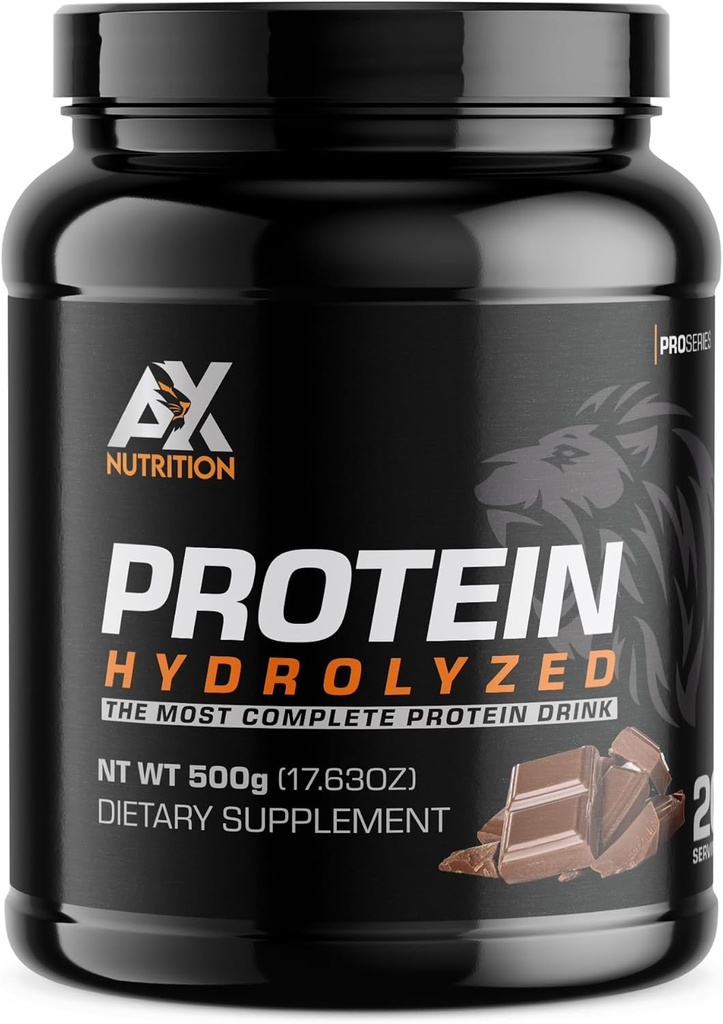 Hydrolysed Protein Powder 500g - Schokolade Flavored | Hydrolysed Collagen Infused mit einem Vitamin Blend | Unterstützt gesunde Muskelwachstum und gesunde Immunsystem Boost