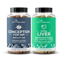 Konzeption für ihn und Vital Liver Bundle - Männliche Fruchtbarkeit Booster & Prenatal Supplement + 9-in-1 Liver Support