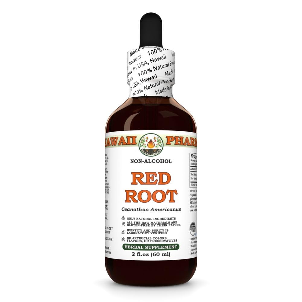 Hawaii Pharm Red Root Alcohol-Free Extract, Glycerite for Heart and Lymphatic Wellness, Promotes Digestive Comfort, Aids Detoxification, Supports Gut Balance and Nutrient Absorption - 2 fl.oz