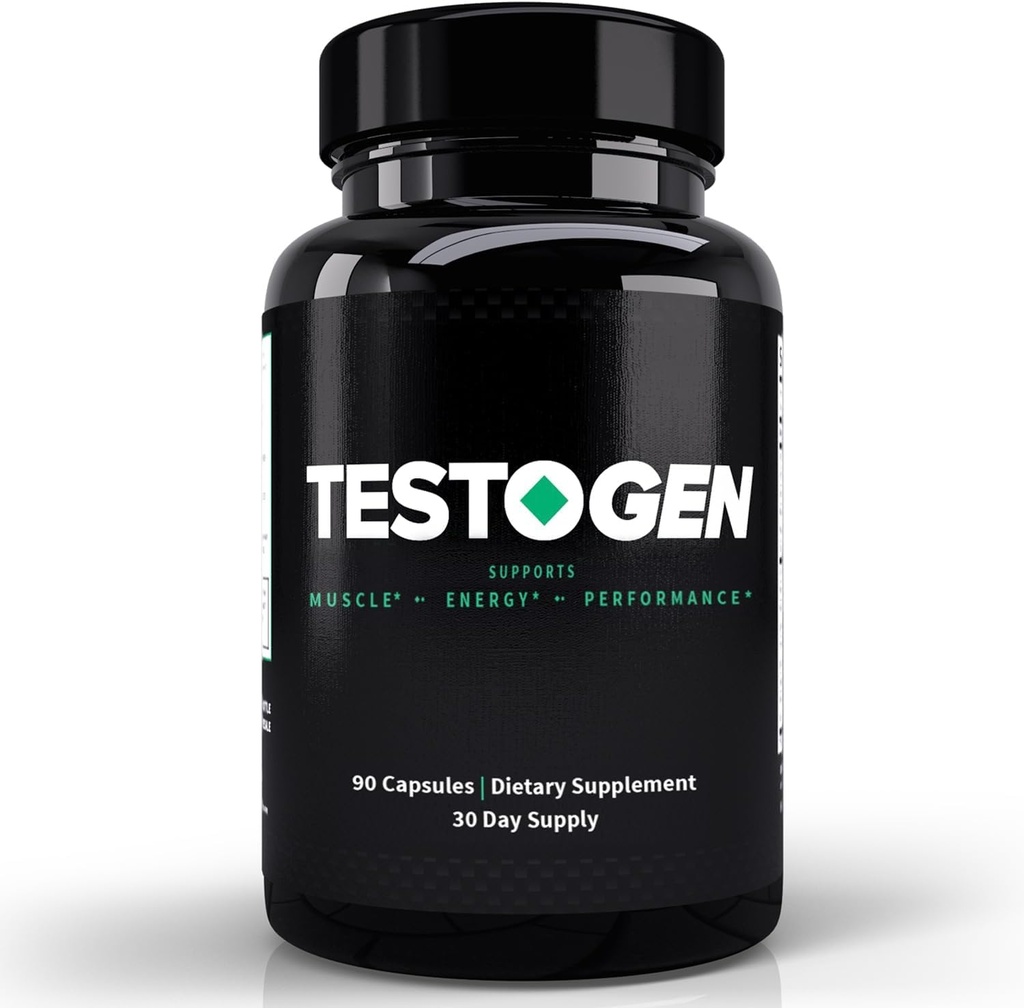 TestoGen Booster für Männer - Natürliche männliche Vitalität Ergänzung zur Bekämpfung von niedrigen Energieniveaus, Kampf Fatigue, Unterstützung Gewichtskontrolle, Muskelwachstum & Fokus - 3-Monats-Versorgung