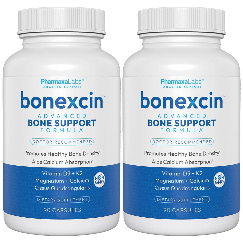Advanced Bone Support Formula – Calcium, Magnesium, Vitamin D3 & K2 – Bone Density & Strength Supplement for Women & Men – Joint, Menopause & Osteoporosis – 90 Capsules (Pack of 2)