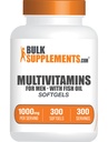BulkSupplements.com Multivitamin für Herren Softgels - Daily Multivitamin Supplement, Multimineral für Männer mit Fischöl - Glutenfrei, 1 Softgel pro Servierung (1000mg), 300 Count (Pack von 1)
