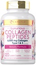 Carlyle Collagen mit Vitamin C | 6000mg | 120 Caplets | Multi Collagen Peptid Pillen | Typ 1 und 3 | Non-GMO, Glutenfrei, Gras Fed