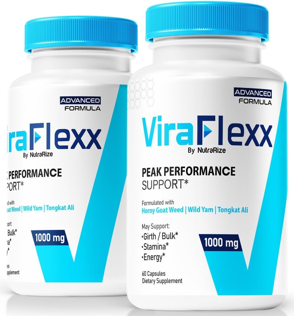 (2 Pack) ViraFlexx für Herren, Pro Capsules, Male Performance Support 500mg, All Natural Dietary Supplement zur Unterstützung Gesamtgesundheit, Bewertungen (120 Kapseln)