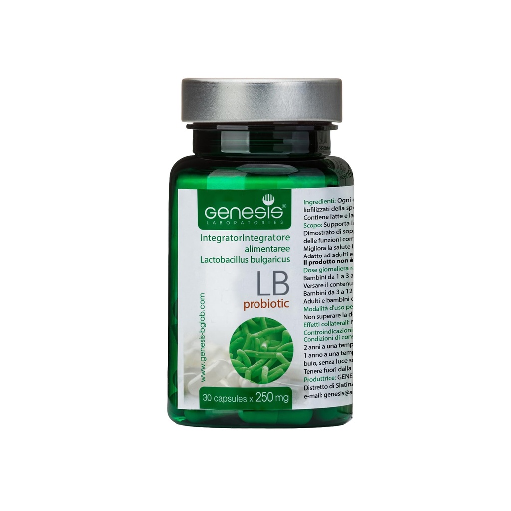 Probiotisches Lactobacillus Supplement 30 Kapseln mit Lactobacillus Bulgaricus 250 mg Probiotische Verdauungsimmununterstützung Darmgesundheit Probiotika für Verdauungsgesundheit Antiblähungen