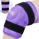 REVIX 20" XXXL Ice Pack für Kniestörungen und Müdigkeit, Wiederverwendbare extra große kalte Packs für Entspannung, Knie-Ersatzchirurgie, Förderung von Flexibilität und Mobilität mit kalter Therapie, Lila