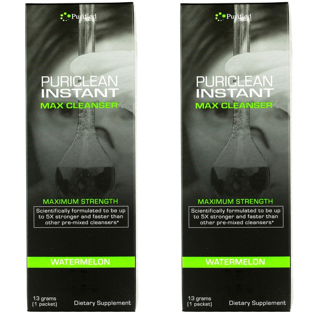 Puriclean Same-Day Max Detox Getränk, maximale Stärke Reinigung Schnell Flush Potent Tiefensystemreiniger Wassermelone Flavor (64 Oz Total) (2 Pack)