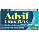 Advil Liqui-Gels Schmerzlinderung und Fever Reducer, Schmerzmedizin für Erwachsene mit Ibuprofen 200mg für Kopfschmerzen, Rückenschmerzen, Menstruationsschmerzen und Gelenkschmerzen Relief - 40 flüssige gefüllte Kapseln