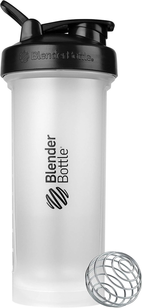 BlenderBottle Classic V2 Shaker Bottle Perfekt für Protein Shakes und Pre Workout, 45-Ounce, Klar/Schwarz