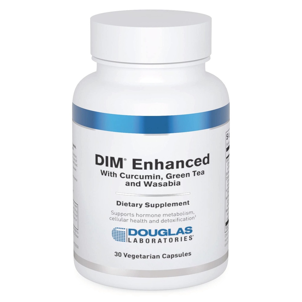 Douglas Laboratories DIM Enhanced - Unterstützt Hormon Balance, Cellular Health & Detox* - Mit Antioxidantien, Green Tea Extract & Wasabia - 30 vegetarische Kapseln