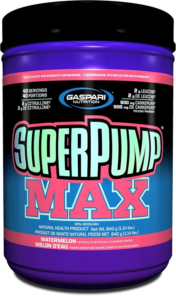 Gaspari Nutrition Superpump Max, Wassermelone, 1.41-Pounds