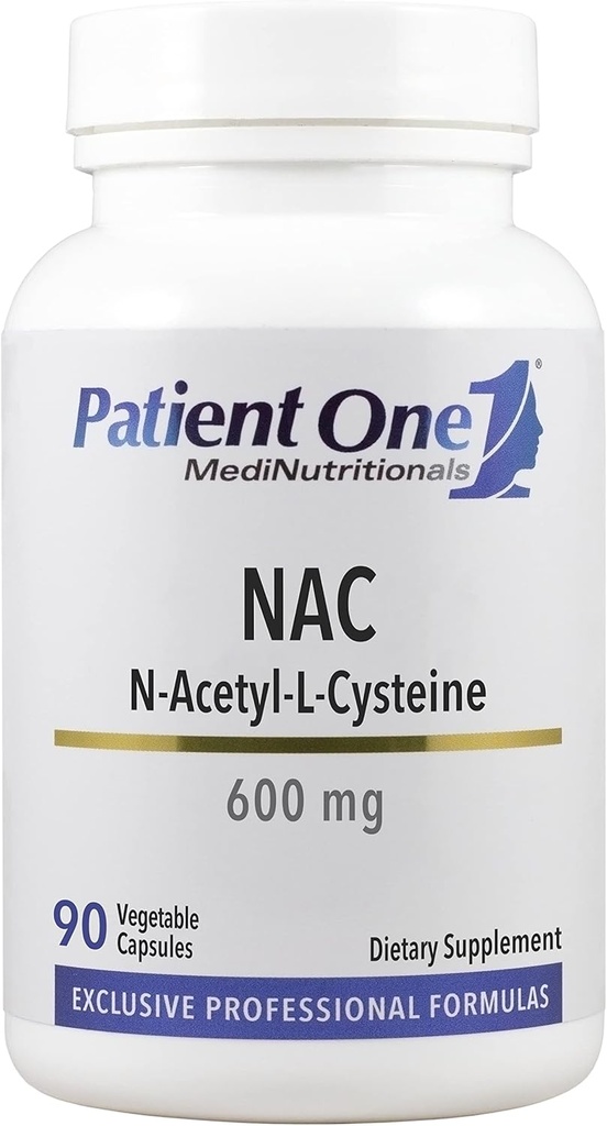 Patient One NAC (N-Acetyl Cystein) 600 mg | Ergänzung zur Immun-, Atem- und Lebergesundheit* | 90 Kapseln