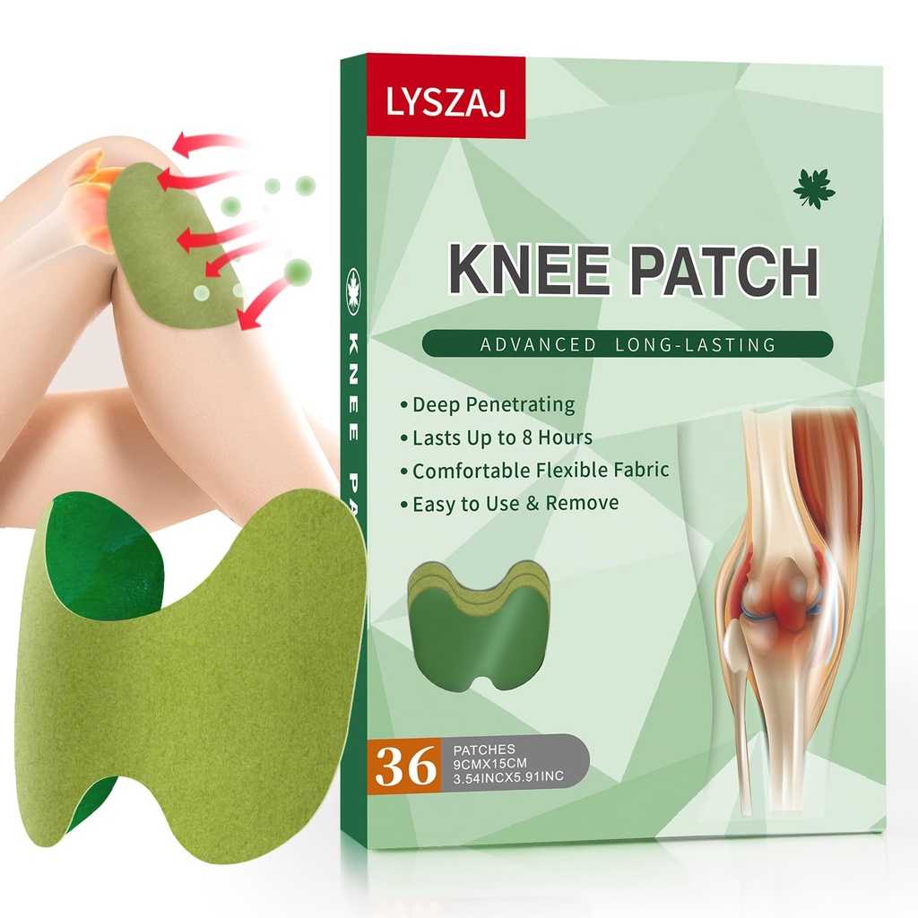36Pcs Knee Patches,Wormwood Extract Aufkleber 8-Hour Heat Patches von Gelenk für Knie, Rücken, Hals, Schulter