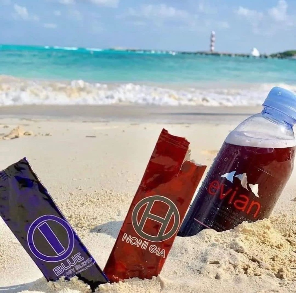 I BLUE + I PINK + NONI GIA Energy Drink fördert Gesundheit, Fitness, Gewichtsverlust...