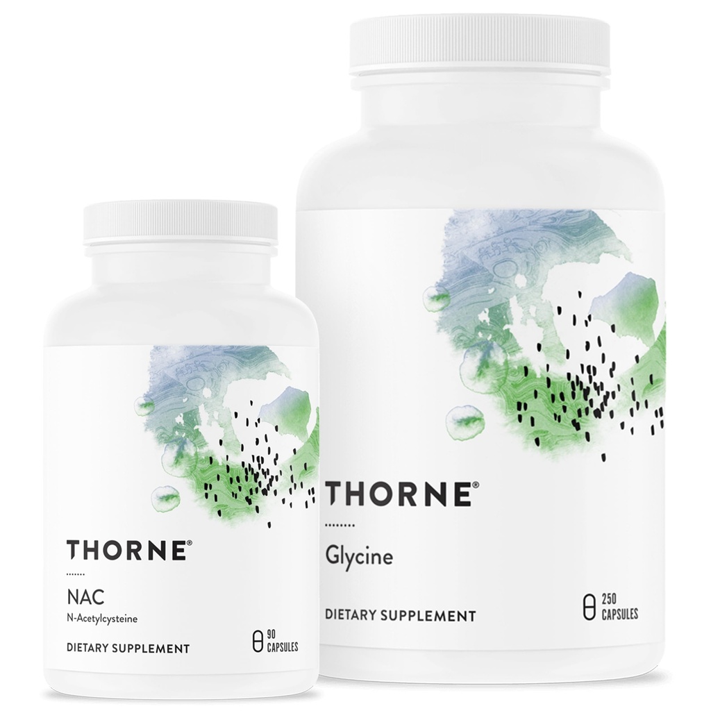 THORNE - Detox Duo - Leber, Nieren und Immununterstützung Bundle - NAC & Glycine - 30 bis 125 Servierungen