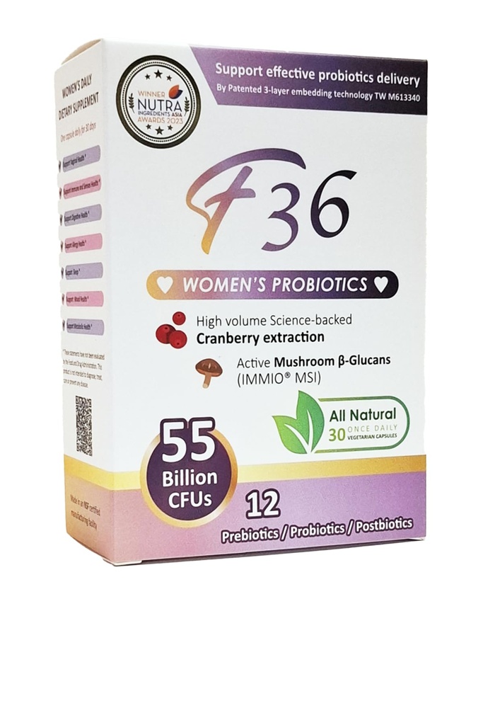 Probiotika für Frauen 55 Billion CFU – Vaginal & Digestive Gesundheit, Immununterstützung, Schlaf &amp; PH Balance – mit Cranberry, β-Glucan, Prebiotics & Postbiotics – Einmal täglich Kapsel - 30 Kapseln Pack