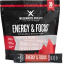 Wilderness Athlete - Energy & Focus | Energy Booster for Women & Men - Energy Drink Mix mit natürlichem Koffein - Low-Carb, Zero Energy Drink Powder - 30 Servier Energy Drink Packets (Cherry)