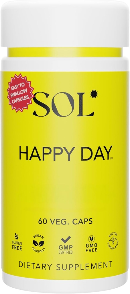 Happy Day Supplement: Kombinieren Sie die natürlichen Kräutereigenschaften von Collective Happiness Bark, Astragalus, und Gingko Biloba, um einen gesunden Lebensstil zu unterstützen - 60 einfach zu schlucken Kapseln