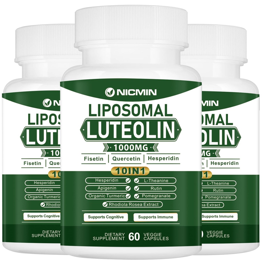 1000MG Liposomal Luteolin, maximale Absorption, Potent Luteolin Ergänzung 180 Kapseln