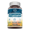 L-Tryptophan Nahrungsergänzung - Natürliche Schlafzusätze mit 500 mg Freiform L Tryptophan - Zirkulation & Immununterstützung 120 Kapseln
