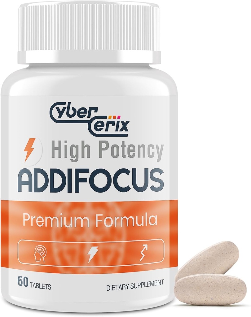 High Potency Brain Supplement für Gedächtnis und Fokus - Natürliche Koffeinmischung mit Vitaminen, Aminosäuren und Kräuterextrakten - 60 Tabletten