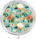 Pill Case, Cute Travel Pill Box for Purse, Moisture Proof Small Medicine Holder, Portable Pocket Medicine Organizer Dispenser to Hold Vitamins, Cod Liver Oil, Supplements, Green Flower