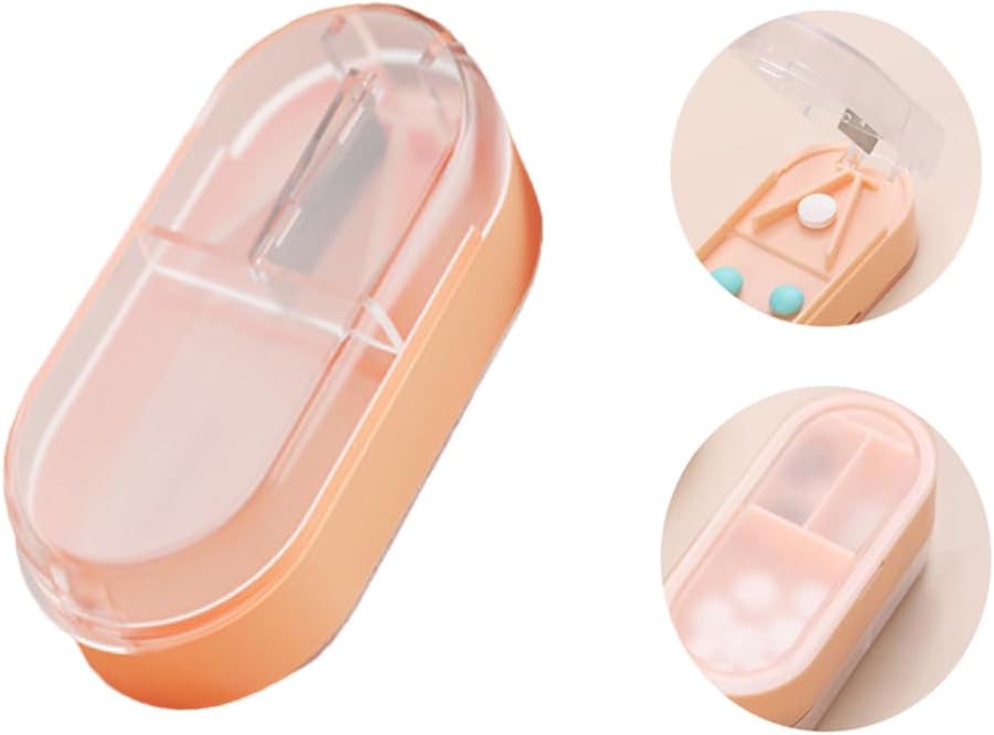 Pille Cutter, Professionelle Pille Splitter zum Schneiden von kleinen Pillen oder großen Pillen in der Hälfte (Pink)