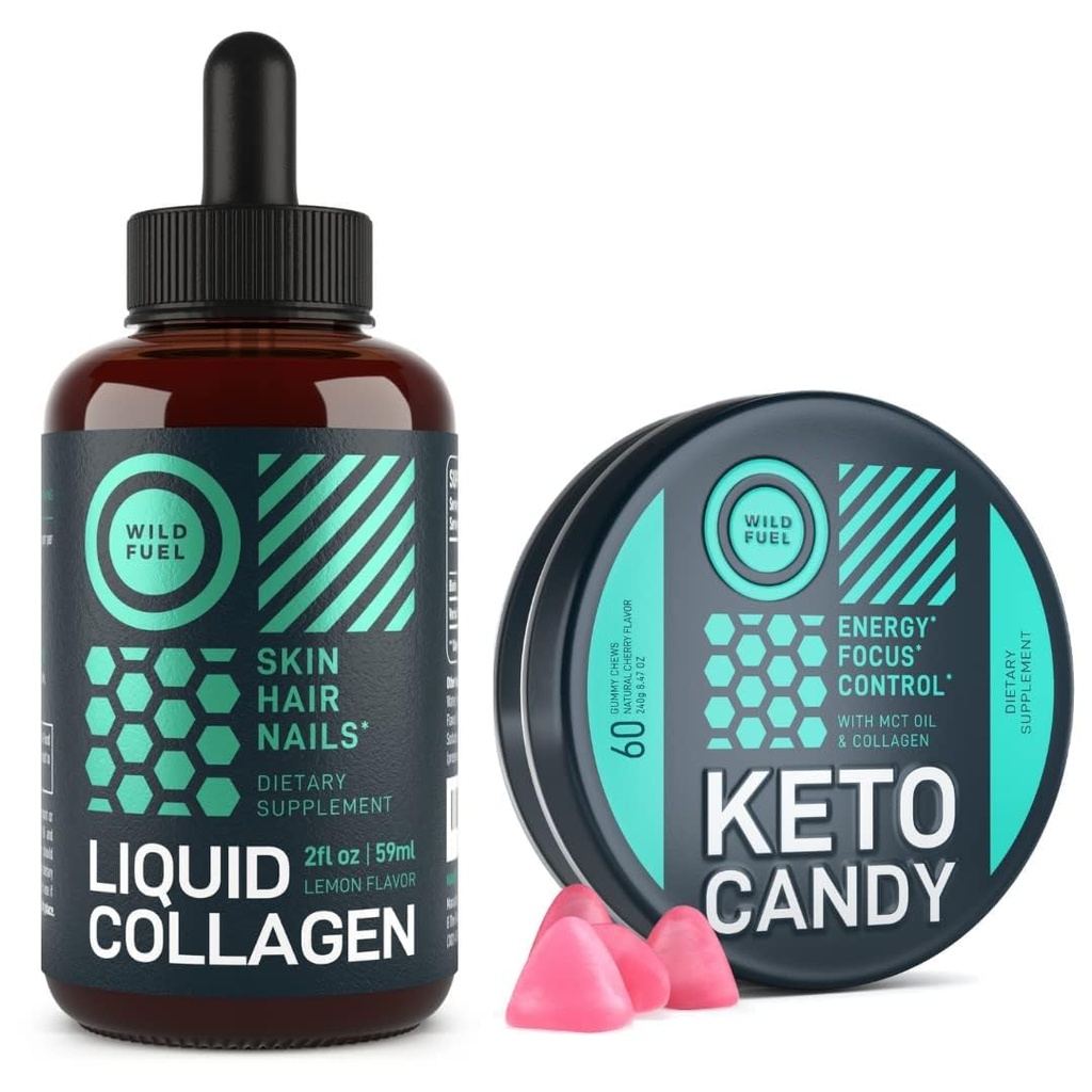 WILD FUEL Liquid Collagen und Keto Candy Beauty und Fitness Bundle