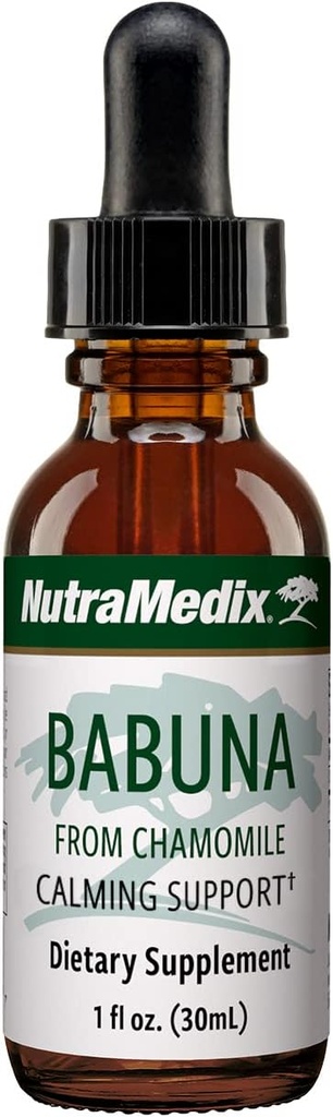 NutraMedix Babuna Calm Drops - Kamille Extrakt für optimale Erholung und Entspannung Unterstützung - Calming Supplement kann mit Wasser für entspannenden Tee oder Getränk gemischt werden (1oz / 30ml)