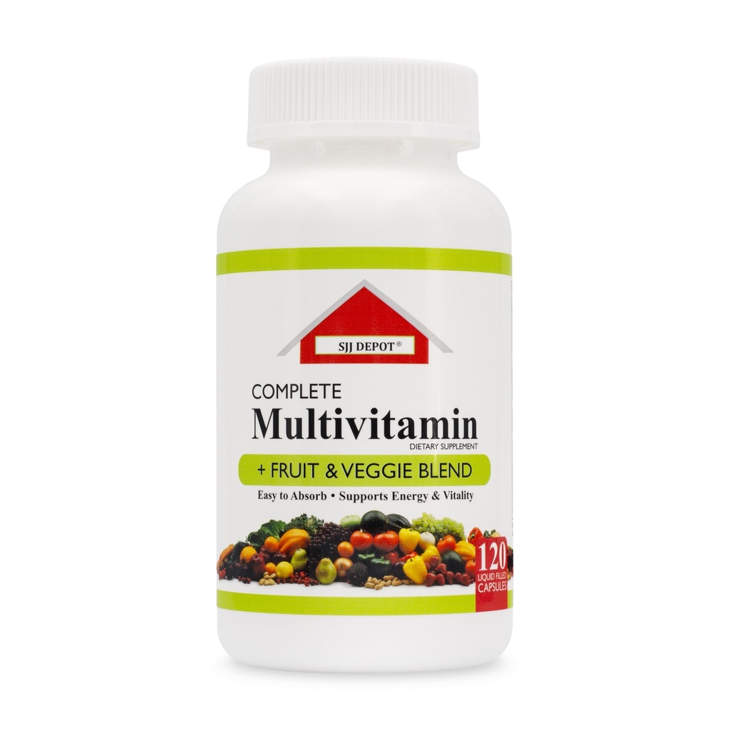 120 Multivitamin Obst und Gemüse flüssige Kapseln, geladen Multivitamine, Ergänzungen, Multiple Vitamin hat viele Antioxidantien, Tägliche Frauen Männer Senior Erwachsene Multi Vitamine