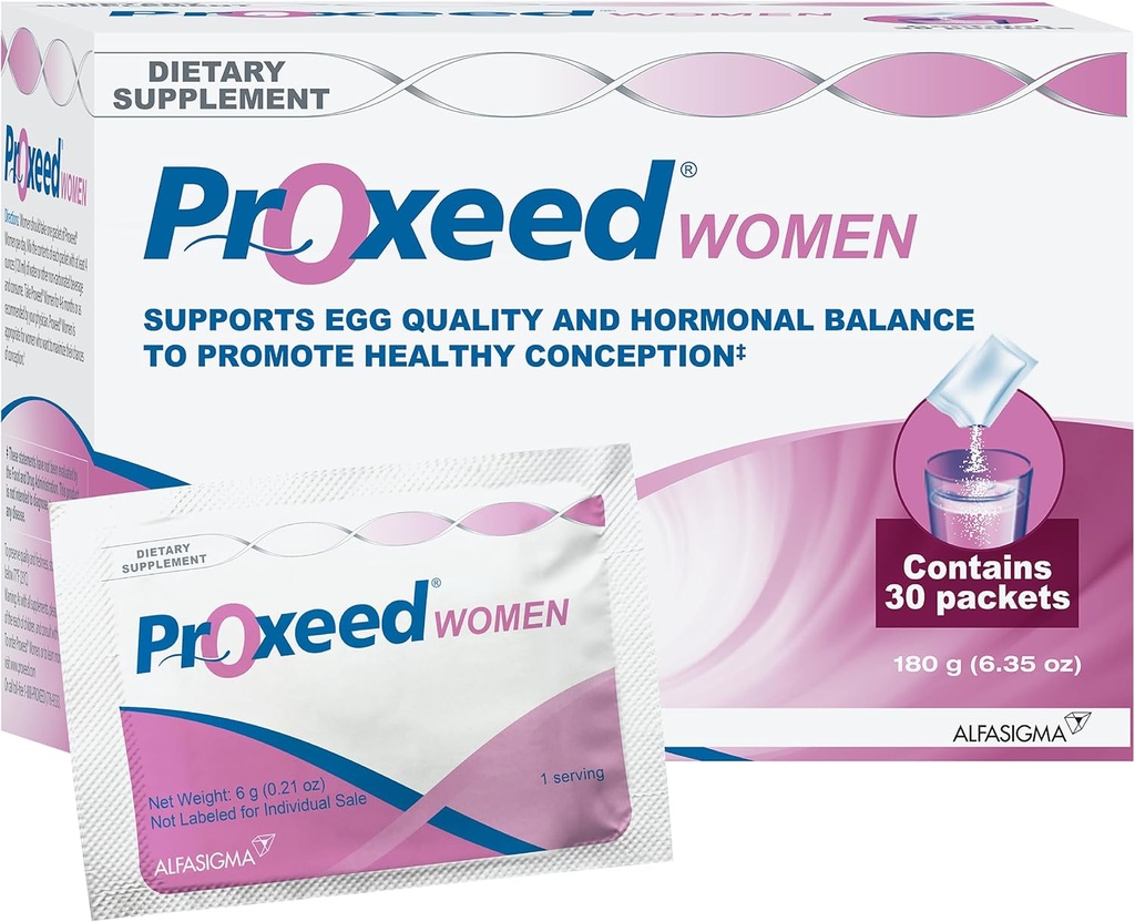 Proxeed® Women Fertility Supplement | Enthält Folsäure und andere essentielle Vitamine & Nährstoffe | Unterstützt gesunde Empfängnis, Ovulation, Düngung, & Ei Qualität* | 30 Pakete (30-Tage Versorgung)
