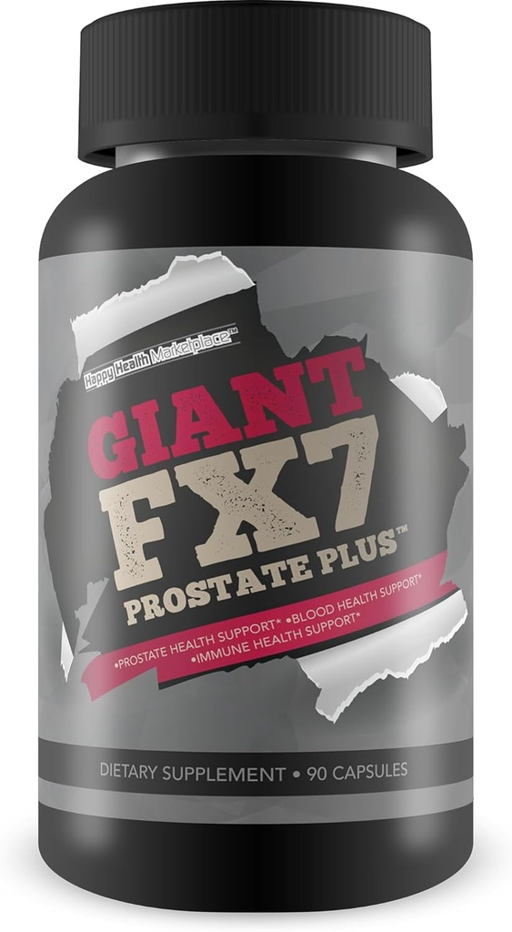 Giant FX7 Prostata Plus - Prostata-Ergänzungen für Prostata-Support & Blutfluss-Support - Unterstützung von Energie und Ausdauer - Förderung der gesunden Prostata-Funktion & Größe - männliche Prostata-Support mit Zink