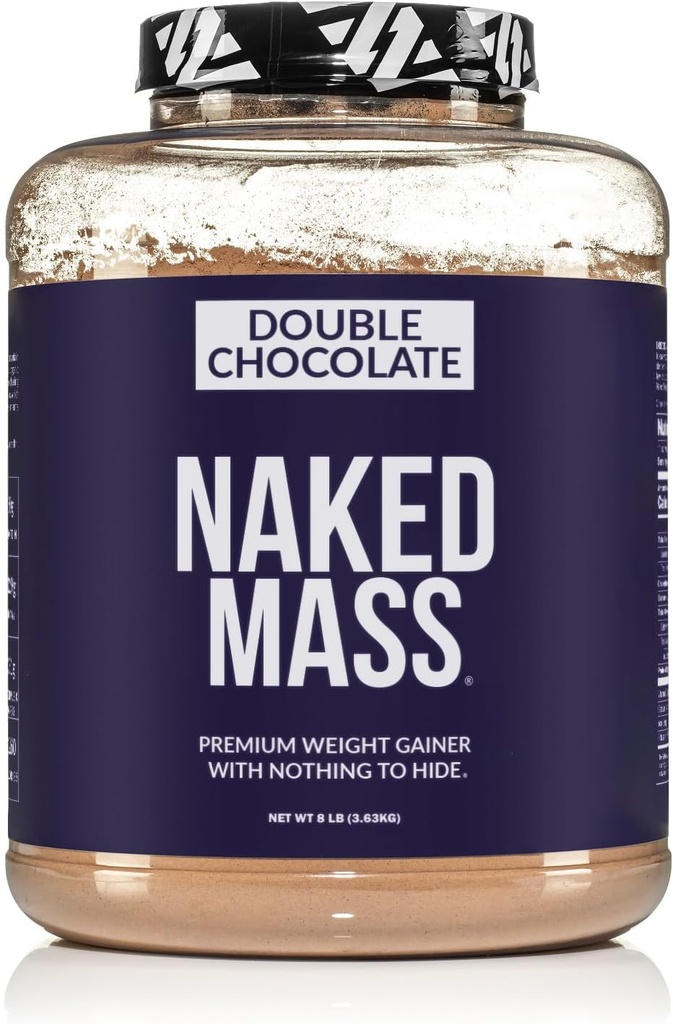 NAKED Double Chocolate Maß - 1.260 Kalorien, 50G Protein, Nichts Künstliches. All Natural Weight Gainer Protein Powder - 8Lb Bulk, GMO Free, Glutenfrei & Soy Free