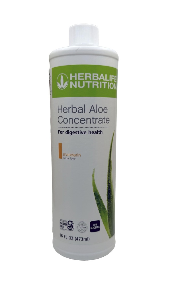Herbalife Aloe Konzentrat Pint: Mandarin Flavor 16 FL Oz (473 ml) für Verdauungsgesundheit mit Premium-Quality Aloe, Glutenfrei, 0 Kalorien, 0 Zucker, Natürlich aromatisiert