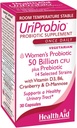 HealthAid UriProbio – 50 Billion CFU Frauen Probiotikum mit Prebiotikum, Cranberry, D-Mannose, Vitamin D3 & B6 | Unterstützt Urinary Tract & Digestive Wellness, Säure & Bile Resistant, Vegan