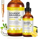 Graviola Soursop Blatt Extrakt Flüssigkeit - Soursop Bitters Flüssigkeit, Immununterstützung, Relax, Leber und Schlaf, Zucker & Alkoholfreie, hochabsorbierbare Formel, Zitronengeschmack, 2 Fl Oz
