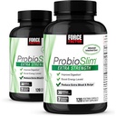 Force Factor ProbioSlim Extra Strength, Probiotische Ergänzung für Frauen und Männer mit 30 Milliarden CFUs und Grüner Tee Extrakt für Gut Health Support, Bloating und Gas Relief, 120 Count (Pack von 2)