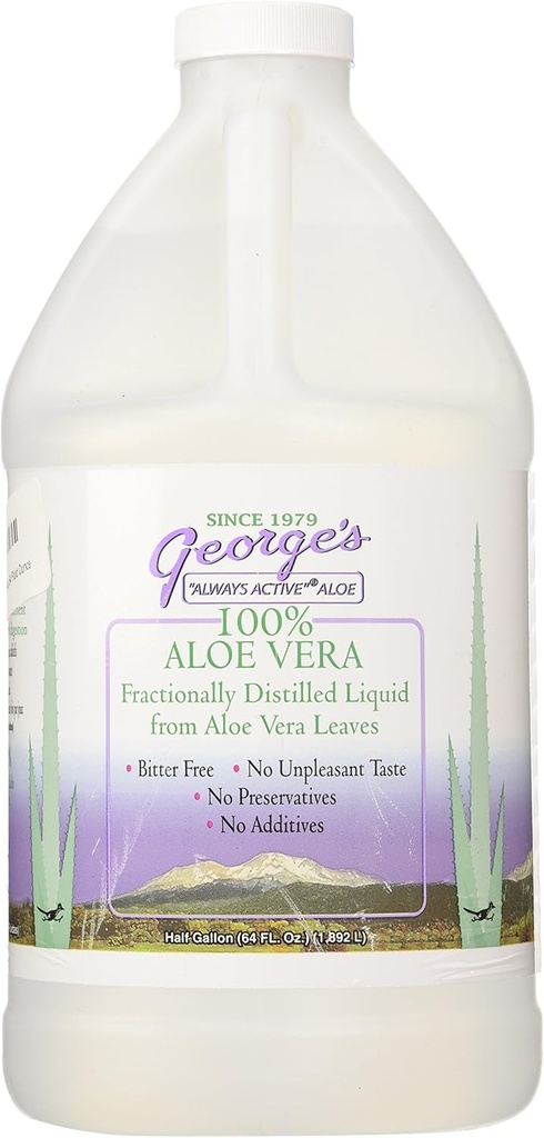 George's Aloe Vera Supplement Softgel, 64 flüssige Unze, 100% Aktiv Aloe Vera Liquid